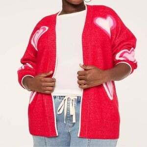 Lane Bryant Heart sweater cardigan size 18/20